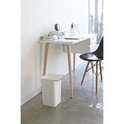 Poubelle en polypropylène blanc et naturel, 24 x 19,5 x 32 cm | Comme