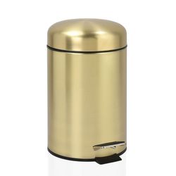 3L Pedalbehållare i rostfritt stål Guld, Ø17x29cm