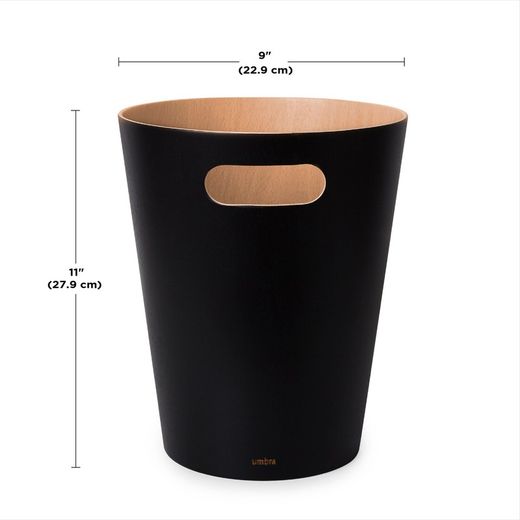 Woodrow svart korg ø24,5 x 28 cm