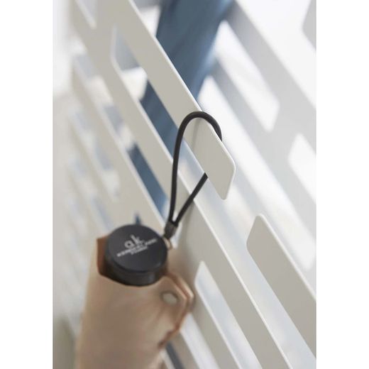 Steel umbrella stand in white, 30 x 10 x 43 cm | Brick