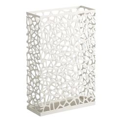 Steel umbrella stand in white, 30 x 12 x 45 cm | Nest