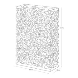 Steel umbrella stand in white, 30 x 12 x 45 cm | Nest