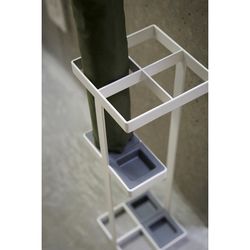 Paraplystativ i vitt stål, 36 x 11 x 11 cm | Torn