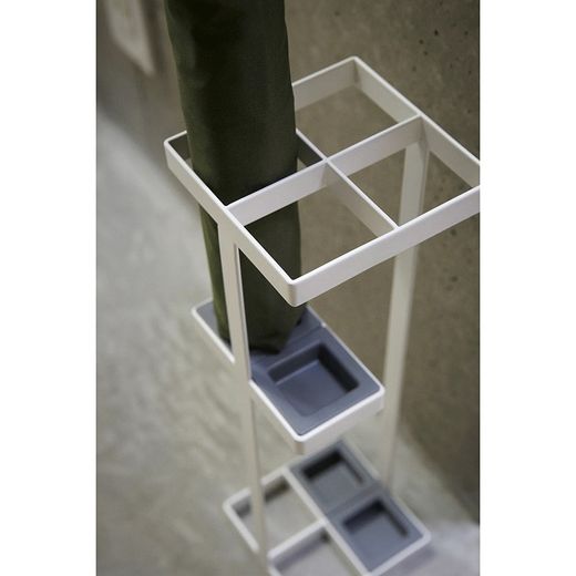 Paraplystativ i vitt stål, 36 x 11 x 11 cm | Torn