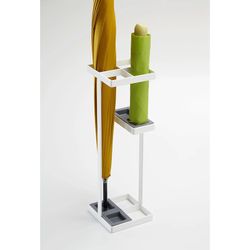 Paraplystativ i vitt stål, 36 x 11 x 11 cm | Torn