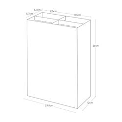 Paraplyställ i stål i svart, 23,5 x 12 x 36 cm | smart