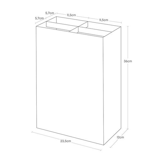 Paraplyställ i stål i svart, 23,5 x 12 x 36 cm | smart