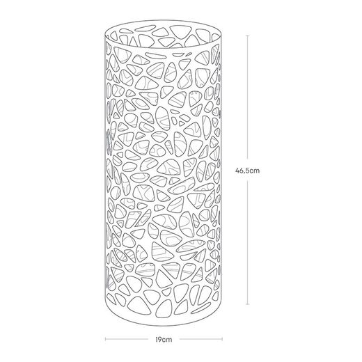 Steel umbrella stand in black, Ø 19 x 46.5 cm | Nest