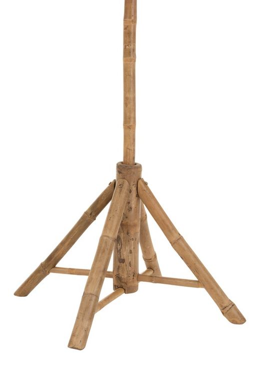 Parasol avec base en bambou et rotin, Ø150x260cm