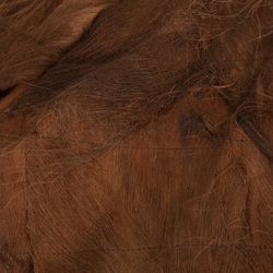 Sonnenschirm aus Holz und Kokosblatt S Braun, Ø150x270cm