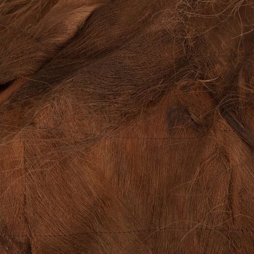 Sonnenschirm aus Holz und Kokosblatt S Braun, Ø150x270cm