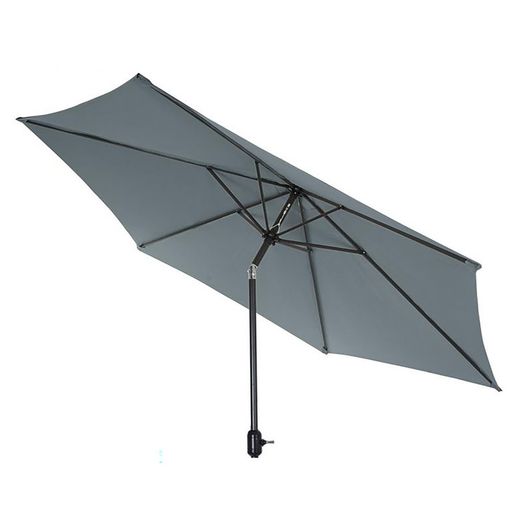 Kippbarer Sonnenschirm aus grauem Stahl, Ø300x250cm