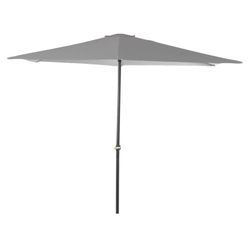 Grå hopfällbar parasoll, Ø270x250cm