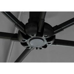 Grå hopfällbar parasoll, Ø270x250cm