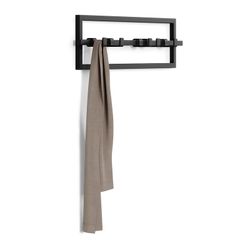 Steel coat rack in black, 53 x 6 x 15 cm | cubiko