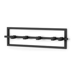 Steel coat rack in black, 53 x 6 x 15 cm | cubiko