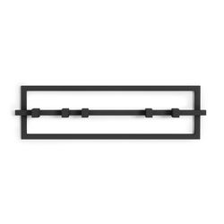 Steel coat rack in black, 53 x 6 x 15 cm | cubiko