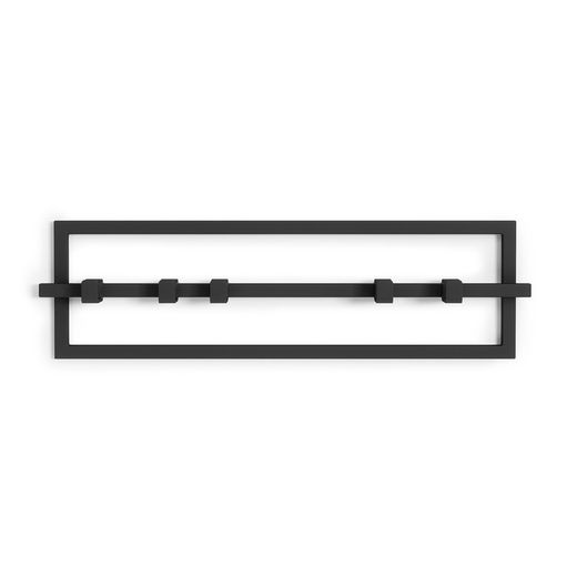 Steel coat rack in black, 53 x 6 x 15 cm | cubiko