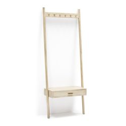 White Wooden Floor Coat Rack, 73x36x190 cm