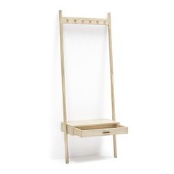 White Wooden Floor Coat Rack, 73x36x190 cm