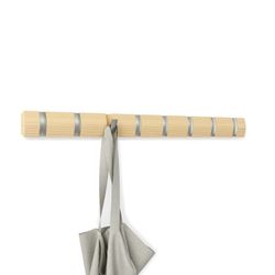 Lot de 2 porte-manteaux muraux Flyp Hook Bois naturel