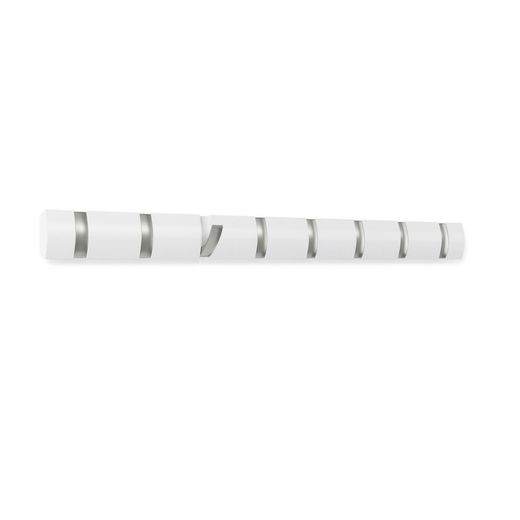 Witte wandkapstok, 81x3x6 cm, 8 haken