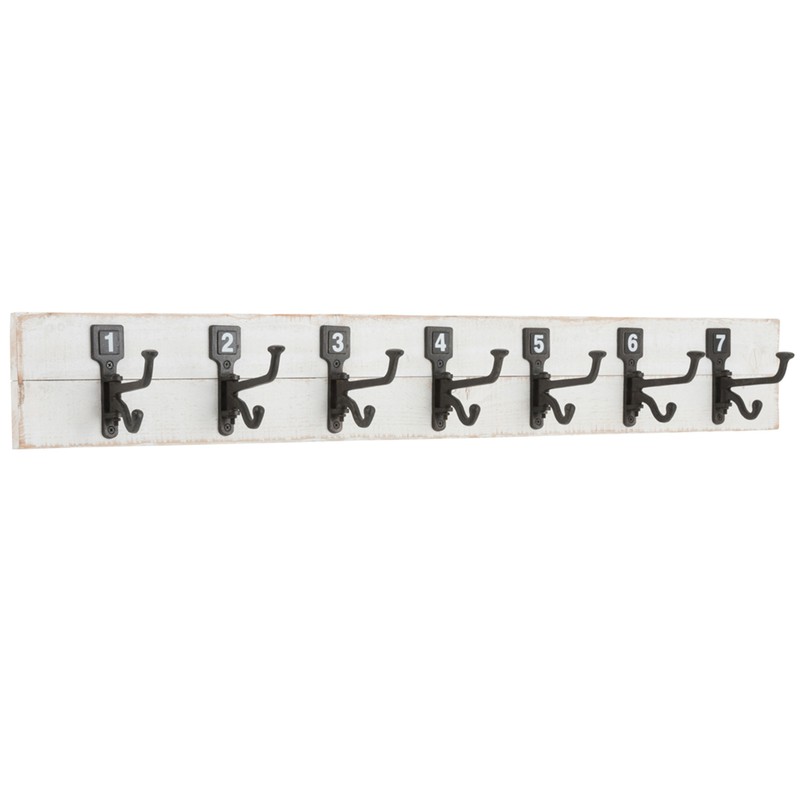 Pack of 2 white Flyp Hook wall-mounted coat racks — Qechic