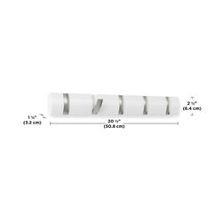 Pack of 2 white Flyp Hook wall-mounted coat racks