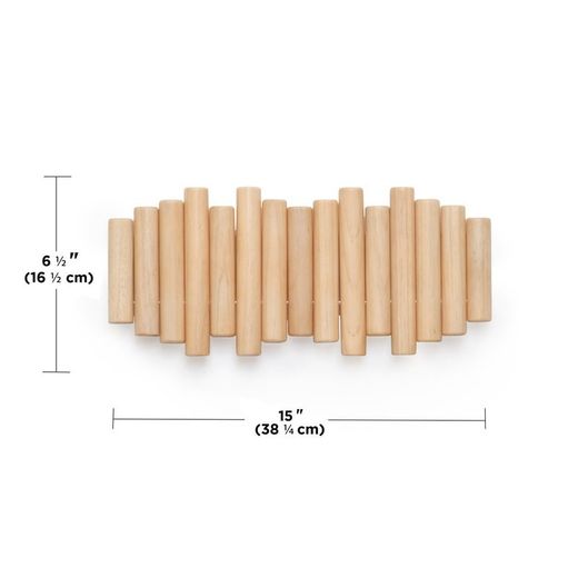 Wieszak ścienny Picket, 5 haczyków, 38 x 4 x 17 cm