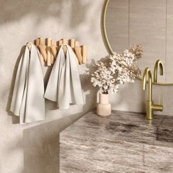 Wieszak ścienny Picket, 5 haczyków, 38 x 4 x 17 cm