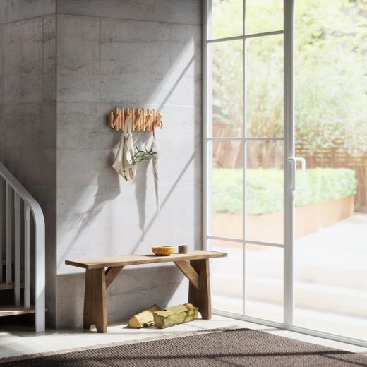 Wieszak ścienny Picket, 5 haczyków, 38 x 4 x 17 cm