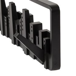 Appendiabiti da parete Skyline nero, 50x15x3 cm, 5 ganci