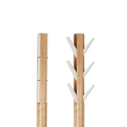 Houten kapstok Flapper, 40x40x168 cm, 9 haken