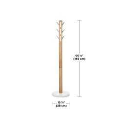 Houten kapstok Flapper, 40x40x168 cm, 9 haken