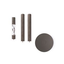 Portemanteau en bois gris Flapper, 40x40x168 cm, 9 patères