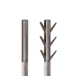 Portemanteau en bois gris Flapper, 40x40x168 cm, 9 patères