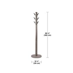 Portemanteau en bois gris Flapper, 40x40x168 cm, 9 patères