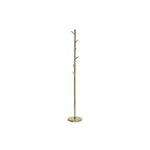 Perchero de pie de metal en oro viejo 6 perchas, Ø28x174,5 cm