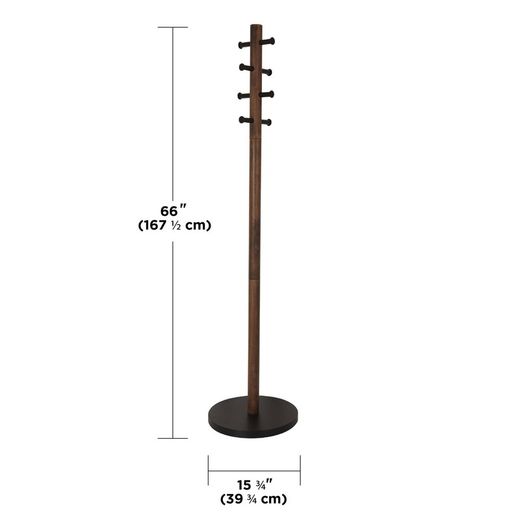 Portemanteau pilier, 40x40x168 cm, 8 patères