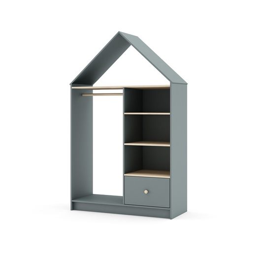 Portemanteau vert et pin naturel, 110 x 45 x 180 cm | Stéphanie