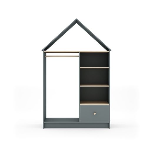 Portemanteau vert et pin naturel, 110 x 45 x 180 cm | Stéphanie