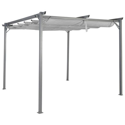 Gray Steel Pergola, 290x290x230cm