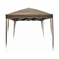 Pérgola Plegable de Acero Blanca/Topo, 300x300x250 cm