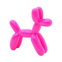 Roze ballonhondsculptuur in polyresin S