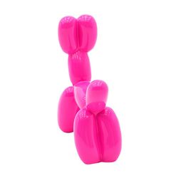 Roze ballonhondsculptuur in polyresin S