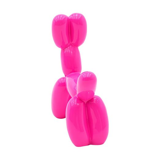 Roze ballonhondsculptuur in polyresin S