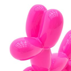 Roze ballonhondsculptuur in polyresin S