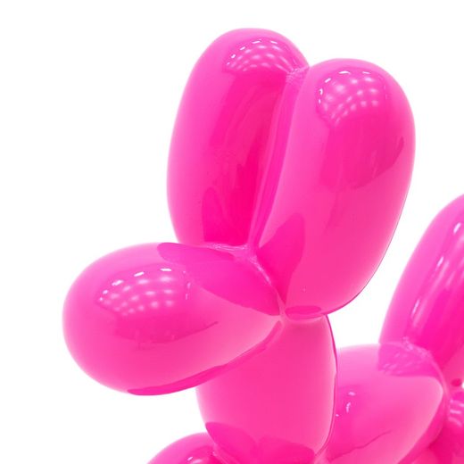 Roze ballonhondsculptuur in polyresin S