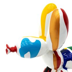 Escultura perro globo de poliresina multicolor XS  27 x 10 x 26 cm