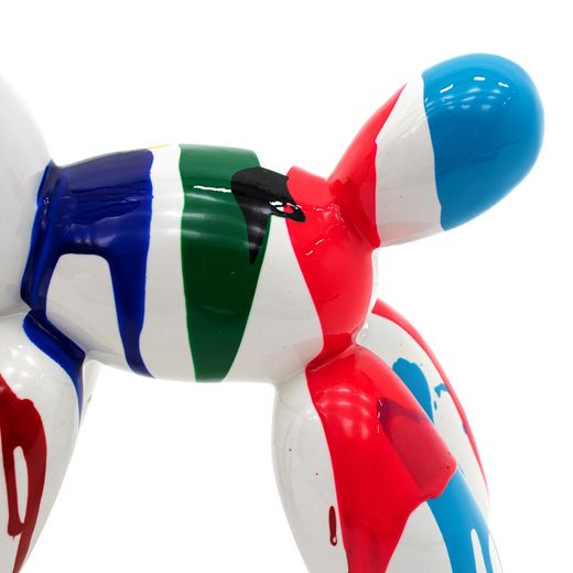Escultura perro globo de poliresina multicolor XS  27 x 10 x 26 cm